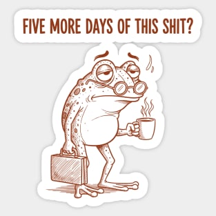 Stressed Frog: Monday Blues Sticker